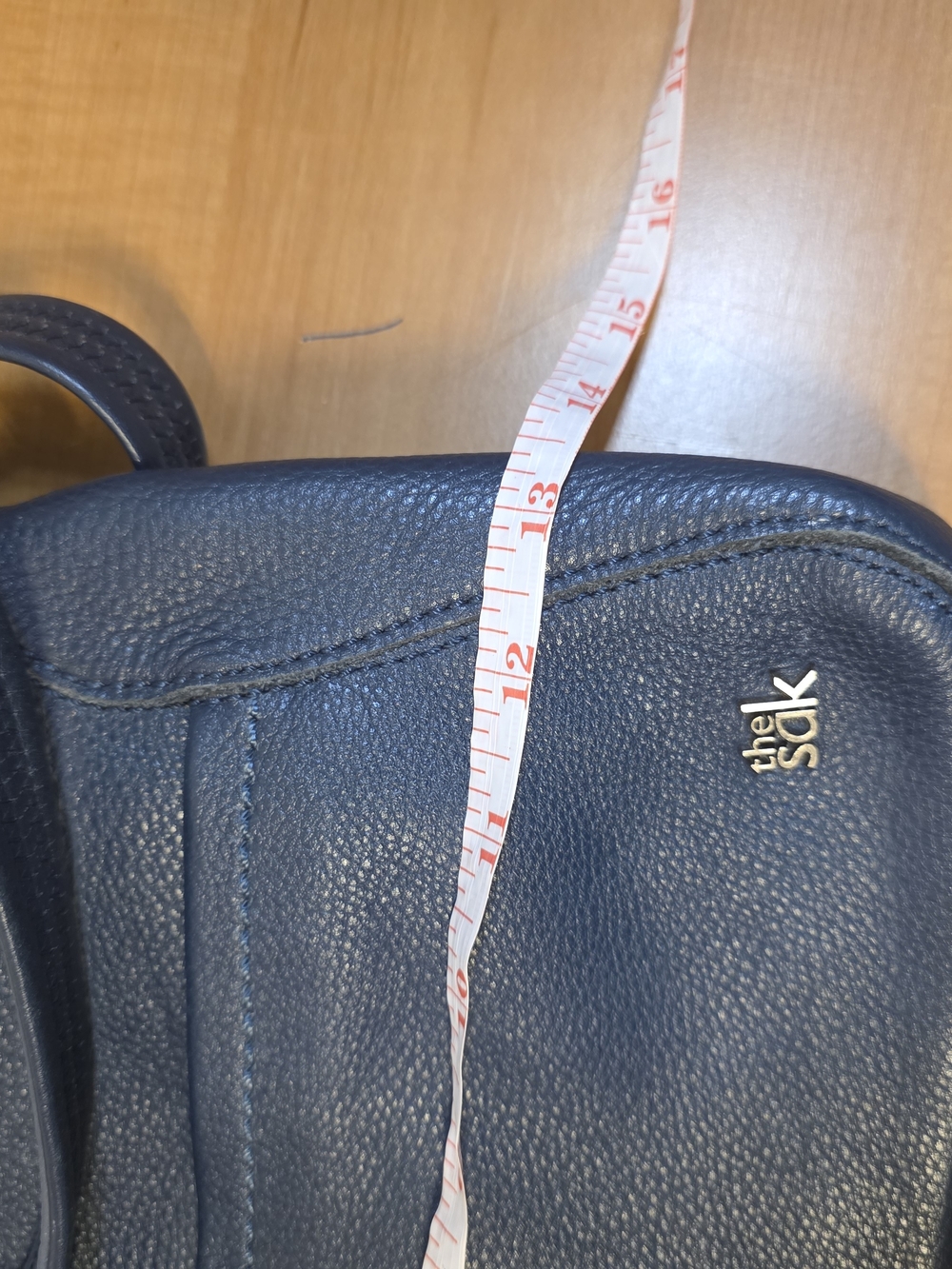 The Sak Blue Pebbled Leather Shoulder Bag - Picture 3 of 9